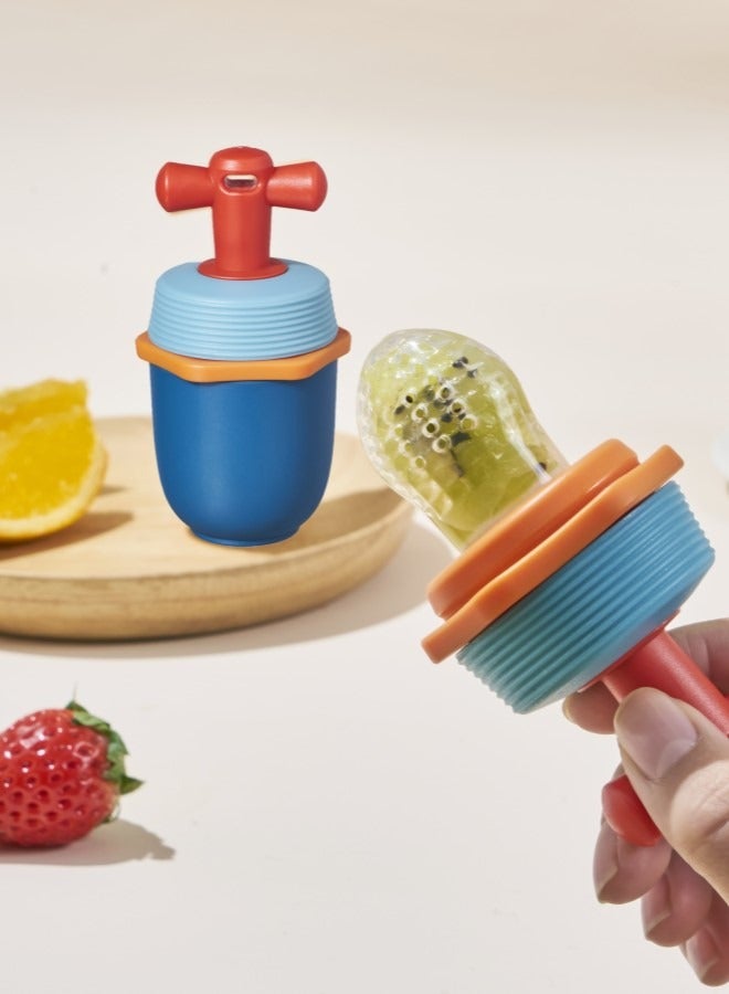 لوكو اداة تغذية اغذية الاطفال للفاكهة و الخضروات لتخفيف الام التسنين، ملعقة ضغط من السيليكون الناعم لتغذية الطفل في المرحلة الاولى - Image 5