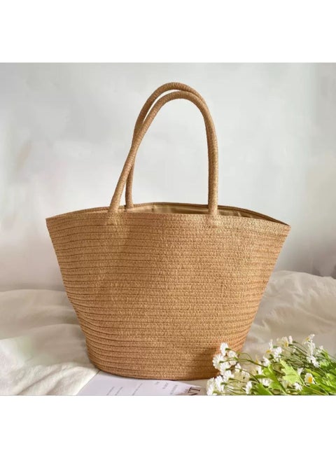 Women's wallet bag, women's purse, large straw woven handbag, large beach bag, handwoven shoulder bag, handbag, basket for summer travel and shopping, women's wallets