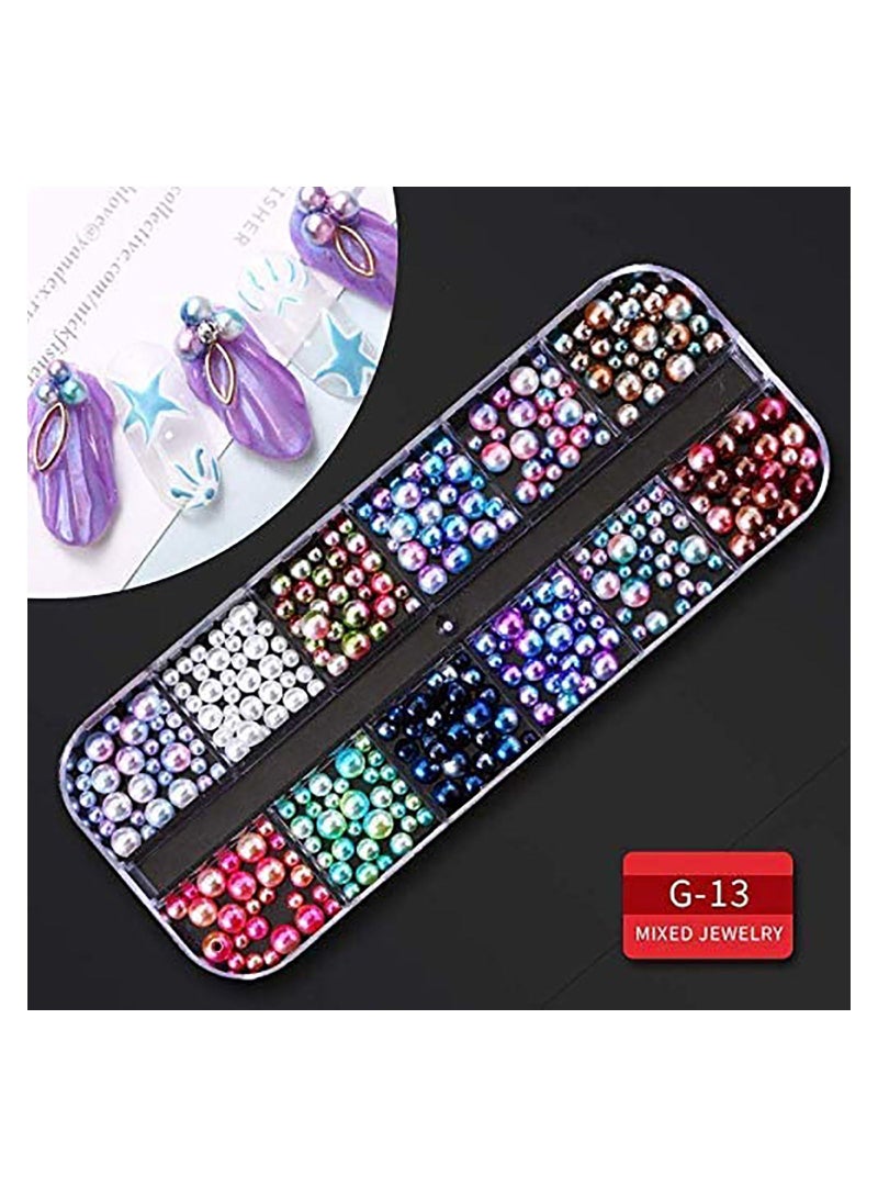 Bluejw 9 boxes Nail Rhinestones,Nail Gems Diamonds,Nail Art Studs Crystals Sequins for Nails Kit with 1 Tweezers and 3 Pen Supplies Accessories - Image 3