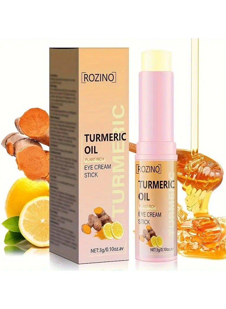 Rozino Autumn And Winter Moisturizing Turmeric Vitamin C Solid Eye Cream Stick, Contains a Variety of Skin Care Ingredients, Deep Hydration, Quick Absorption, Gentle Care for Eye Skin, Small And Portable, Must-Have for Holidays - Image 1