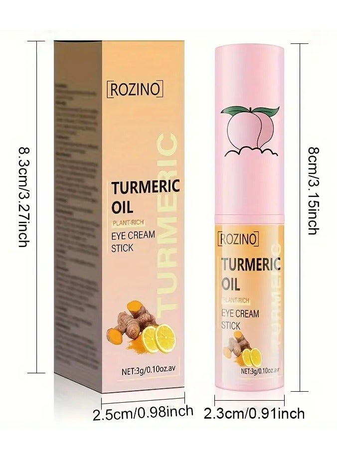 Rozino Autumn And Winter Moisturizing Turmeric Vitamin C Solid Eye Cream Stick, Contains a Variety of Skin Care Ingredients, Deep Hydration, Quick Absorption, Gentle Care for Eye Skin, Small And Portable, Must-Have for Holidays - Image 2