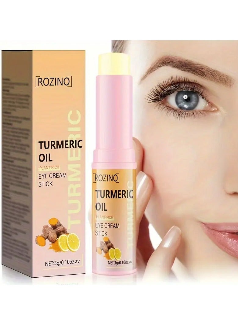 Rozino Autumn And Winter Moisturizing Turmeric Vitamin C Solid Eye Cream Stick, Contains a Variety of Skin Care Ingredients, Deep Hydration, Quick Absorption, Gentle Care for Eye Skin, Small And Portable, Must-Have for Holidays - Image 3
