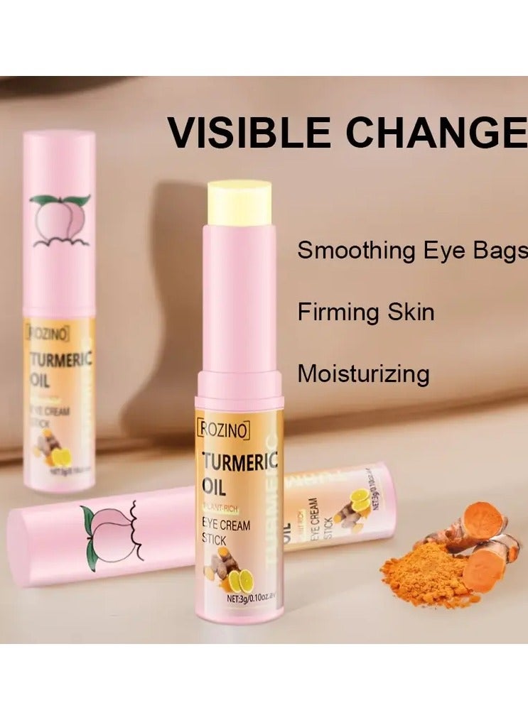 Rozino Autumn And Winter Moisturizing Turmeric Vitamin C Solid Eye Cream Stick, Contains a Variety of Skin Care Ingredients, Deep Hydration, Quick Absorption, Gentle Care for Eye Skin, Small And Portable, Must-Have for Holidays - Image 5