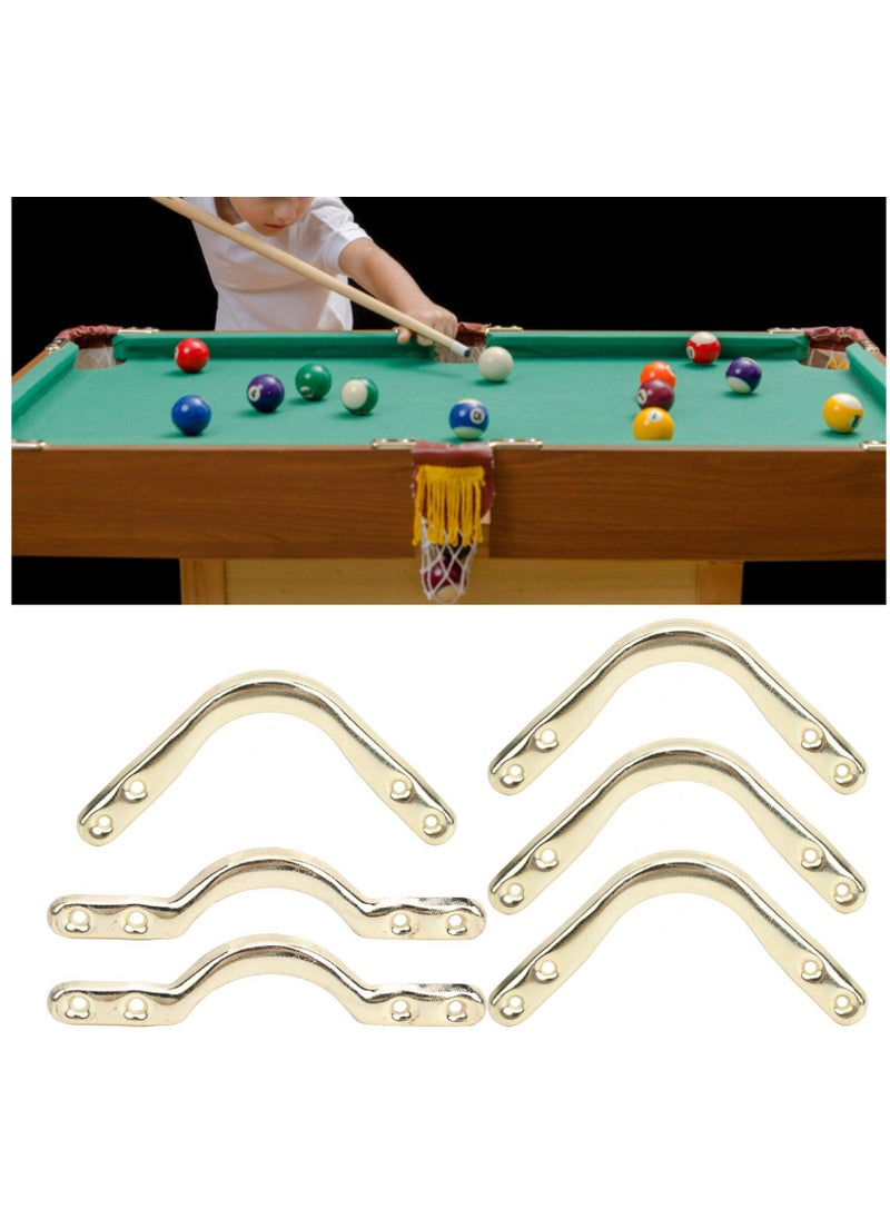 Generic Billiard Pocket Bracket, 6 Pcs 4in Pool Table Corner Pocket Brackets Accessories For Billiards Web Net Bags  - Image 3