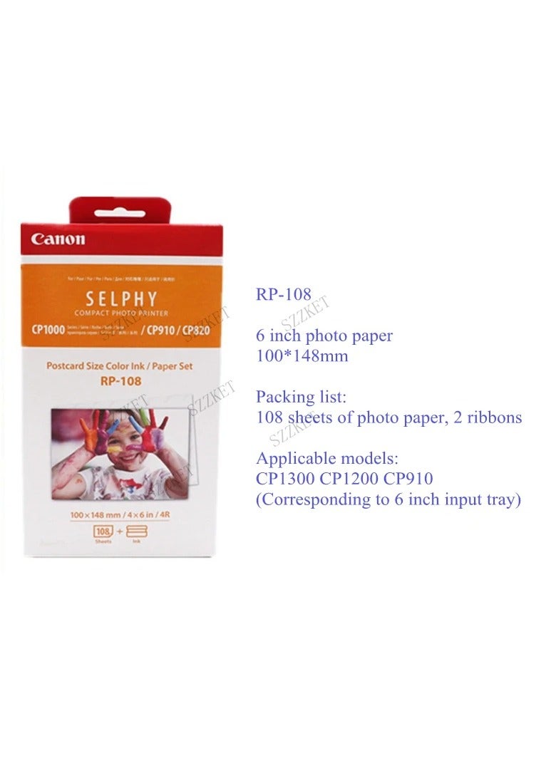 Canon Canon original RP-108 printing paper 6 inch CP1500 photo paper - Image 2