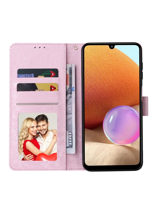 اس-توب جراب لهاتف Samsung Galaxy A32 4G مصنوع من الجلد بطبقة برونزية بتقنية RFID - Image 5