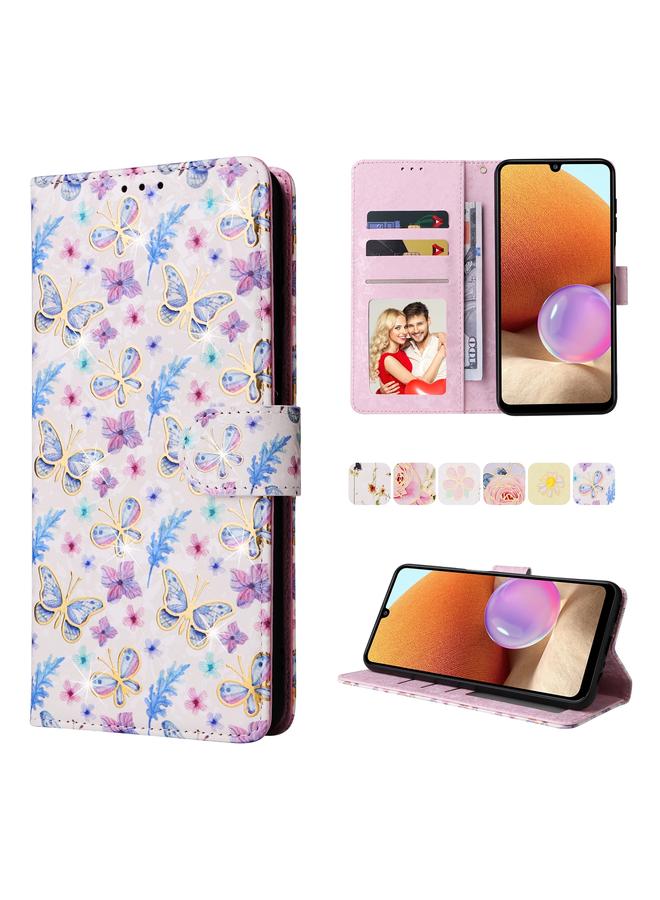 اس-توب جراب لهاتف Samsung Galaxy A32 4G مصنوع من الجلد بطبقة برونزية بتقنية RFID - Image 1