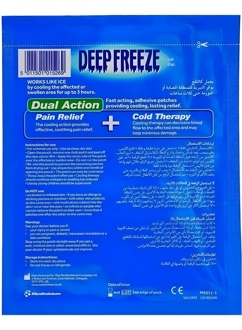 Deep Freeze لصقة تخفيف الألم الباردة (4 لصقات) - Image 2
