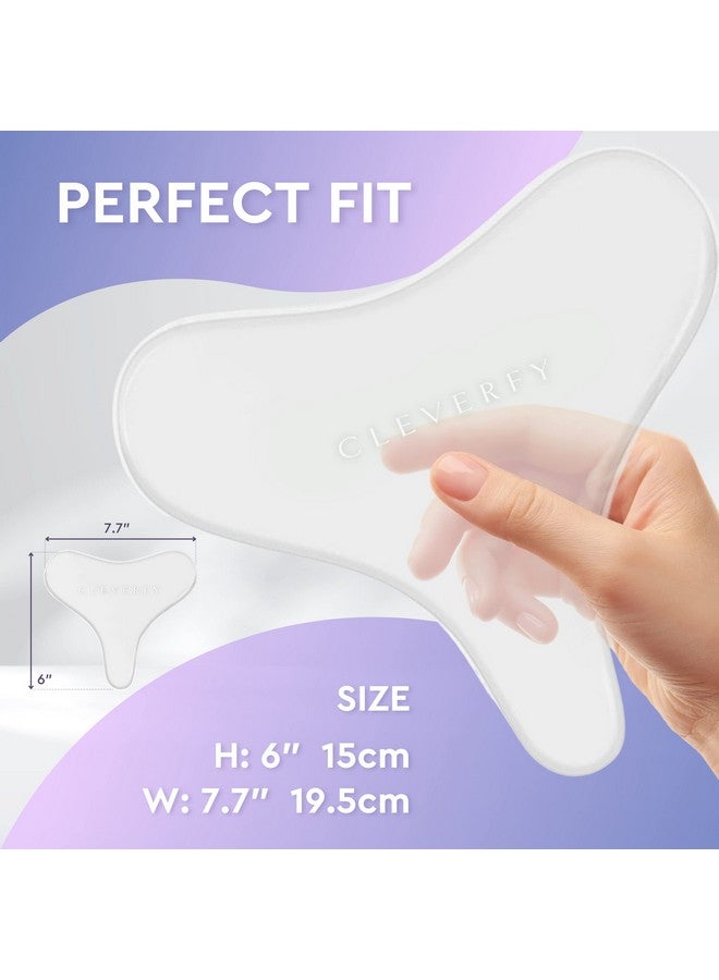 CLEVERFY Silicone Chest Wrinkle Pads Sleeping Reusable (3 Pack T-shape) - Decollete Anti Wrinkle Chest Pads - Silicone Patches for Wrinkles - Anti Wrinkle Patches for Decollete Wrinkle Prevention - Image 5