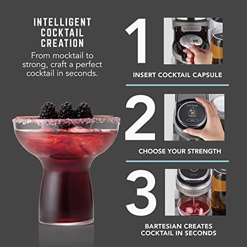 Bartesian Duet Cocktail Machine and Margarita Maker - Compact Home Bartender Mixologist Drink Mixer with 2 Glass Spirit Bottles - Automatic Machine Creates Premium Cocktails and Mocktails in Seconds - Image 2