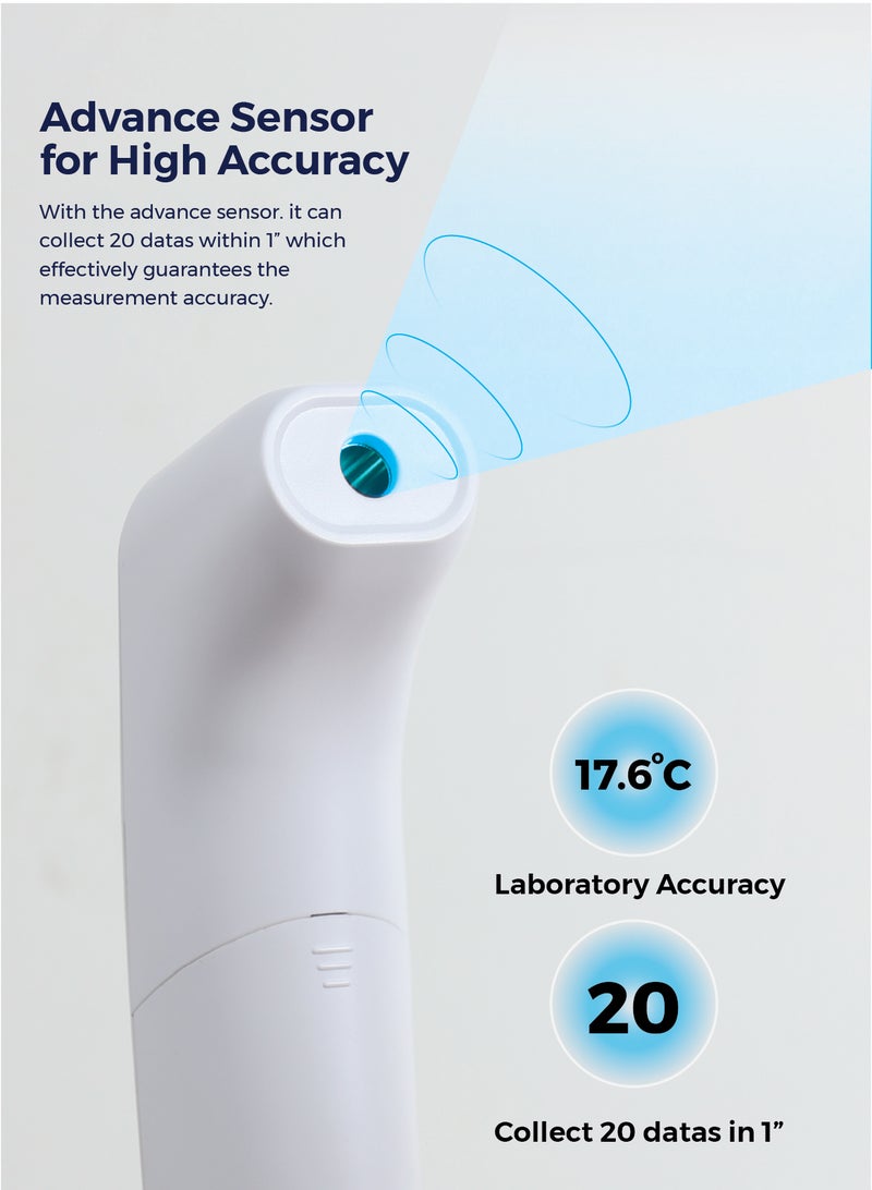 زينيث مقياس حرارة أطفال زينيتو ديجيتال - قراءة سريعة ودقيقة (جبهة/أذن أو لا تلامسي) | تنبيه حمى، شاشة سهلة القراءة، آمن ومحمول - Image 3