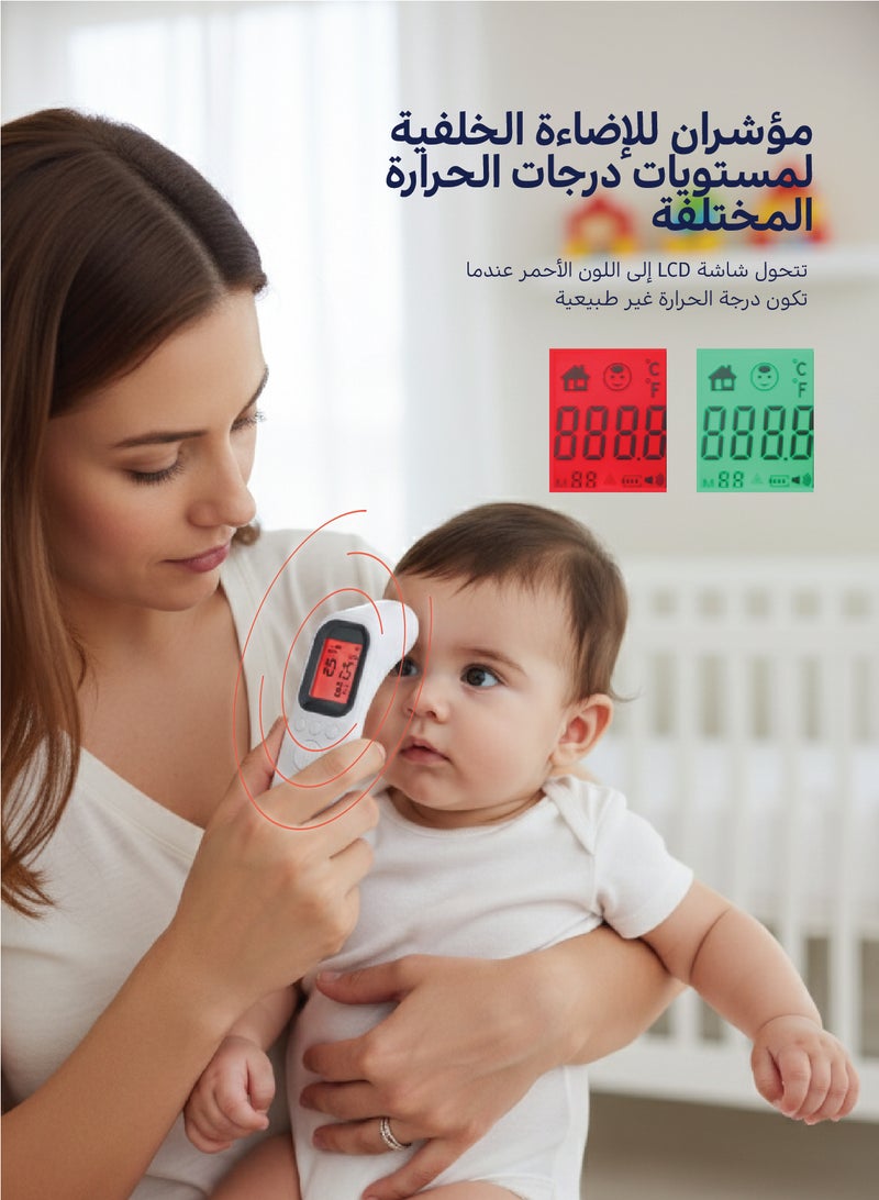 زينيث مقياس حرارة أطفال زينيتو ديجيتال - قراءة سريعة ودقيقة (جبهة/أذن أو لا تلامسي) | تنبيه حمى، شاشة سهلة القراءة، آمن ومحمول - Image 5