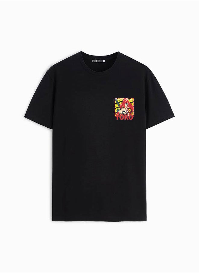 LOUD UNIVERSE - Gurren Lagann Black Tshirt Gurren Lagann Black Tee Yōko Rittonā Tee Yoko Littner Gunmen YOKO-Tengen Toppa Gurren Lagann - Image 1