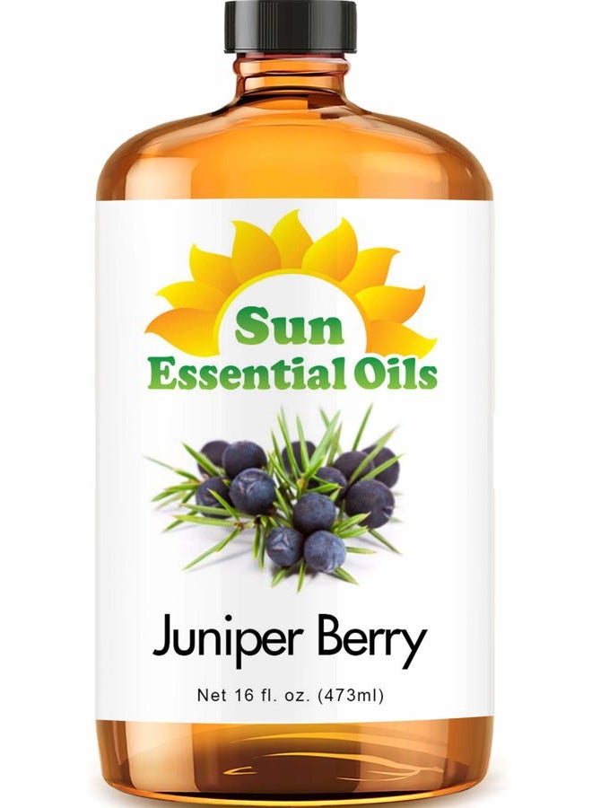 Sun Essential Oils Juniper Berry Essential Oil 16oz for Aromatherapy, Diffuser, Calming, Skin, Sleep - Image 1