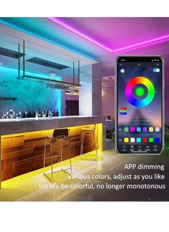 آد فيت أضواء شريطية LED ذكية مع جهاز تحكم عن بعد للتطبيق، RGB لغرفة النوم، غرفة المعيشة، ديكور المنزل، تغيير لون مزامنة الموسيقى لحفلة الغرفة 5 متر.  - Image 3