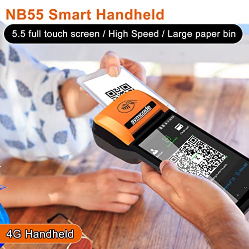 symcode New POS PDA Thermal Receipt Printer 5.99" High Resolution and Clear Touch Screen Handheld PDA Printer Mobile POS Machine Terminal Printer Android 8.1 OS Built-in Google Play and NFC - Image 5