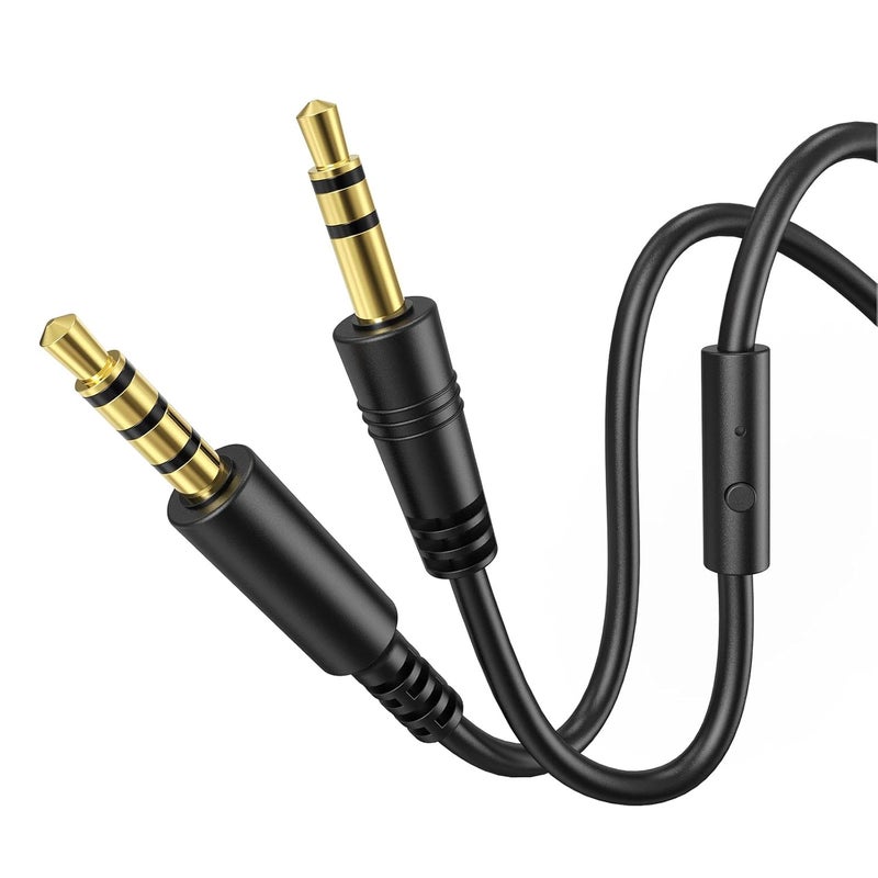 OneOdio 3.5mm Jack Cable with Mic & On/Off Switch - Compatible with Pro DJ Headphones Pro 10/30/50, PC, Computer, Phone, Notebook.(3.9ft) - Image 2