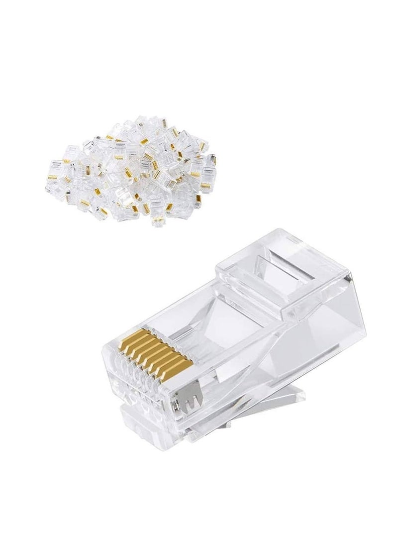 موصلات كابل إيثرنت Cat6 RJ45، قابس شبكة UTP للأسلاك الصلبة والكابل القياسي 50 قطعة - Image 1