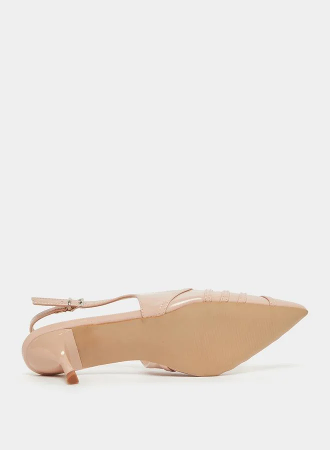 Styli Slingback Pointed Toe Stiletto Heel Shoes