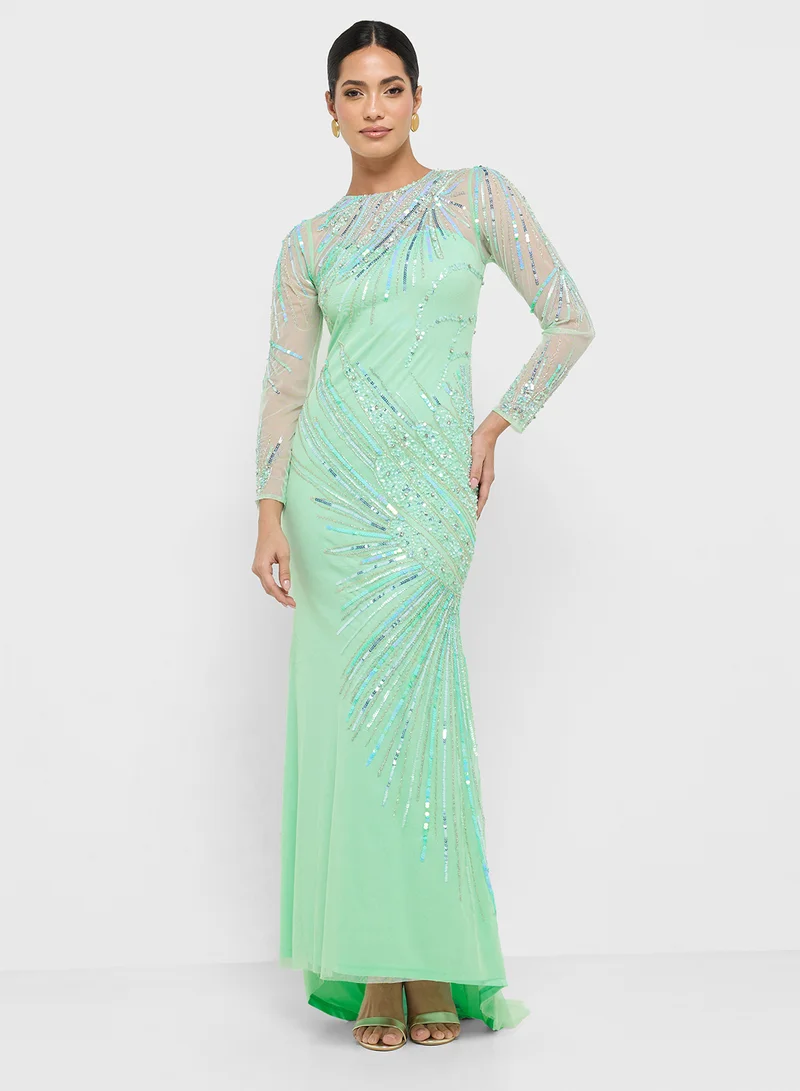 Amelia Rose Embellished Maxi Dress