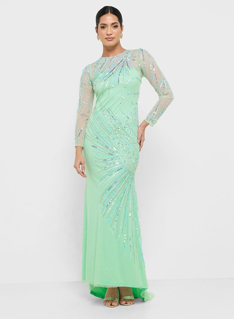 اميليا روز فستان ماكسي مزين - Image 4