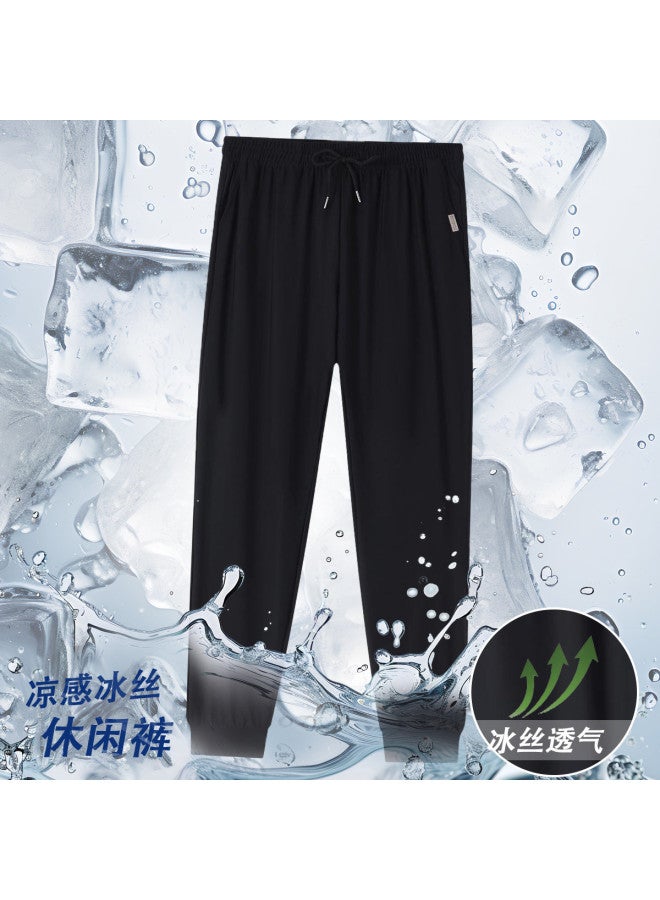 Fomoce men's Lightweight Breathable Drawstring Joggers - Spring/summer Stretchy Soft Casual Pants With Airy Cooling Design - Image 2