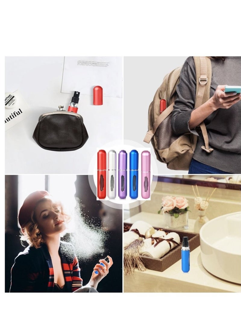 Multiuse Mini Perfume Bottles Portable Travel Atomizer Spray Refillable Perfume Bottle 5ml Set of 5PCs - Image 4