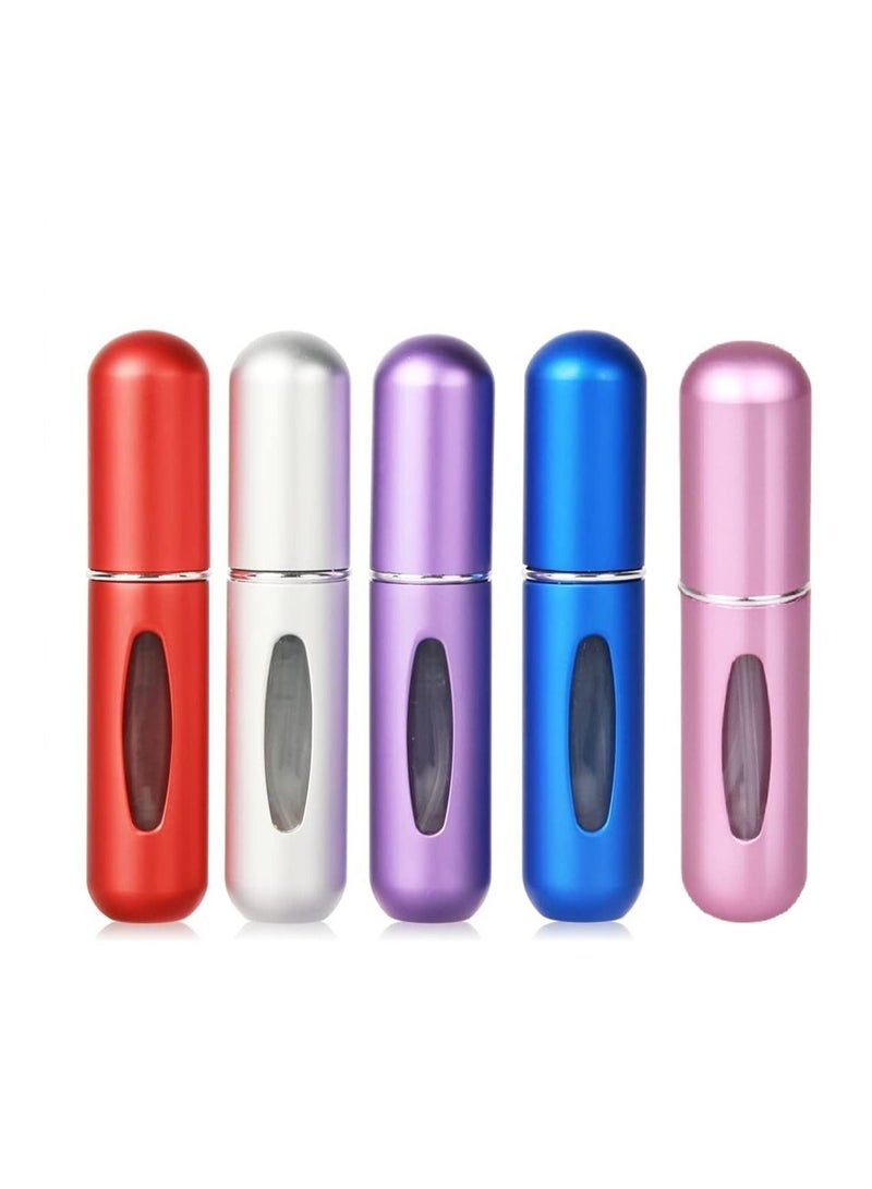 Multiuse Mini Perfume Bottles Portable Travel Atomizer Spray Refillable Perfume Bottle 5ml Set of 5PCs - Image 2