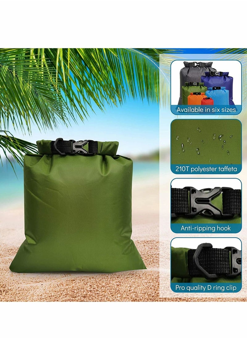 Excefore Waterproof Dry Bag Backpack, Lightweight Outdoor Storage Bags Ultimate Dry Bags for Rafting Boating Camping, Suitable for Camping, Climbing, Rafting, Convenient to Store Personal Belongings - 6Pcs  - Image 3