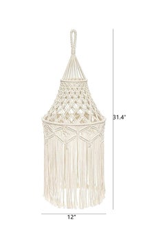 Y&D Macrame Lamp Shade Boho Hanging Pendant Light Cover Modern Office Bedroom Living Room Nursery Dorm Bohemian Home Decor  - Image 5