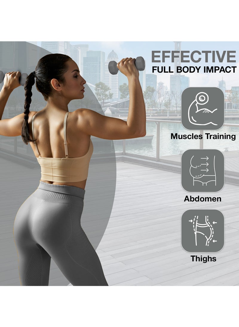 Allure Sphere Sphere Neoprene Dumbbell Set For Home Gym Exercise - Anti Slip Fitness Equipment For Pilates, Cardio, Training - Anti Sweat Hex Dumbbells In 1Kg 2Kg 3Kg 4Kg 5Kg In Pair  - Image 5