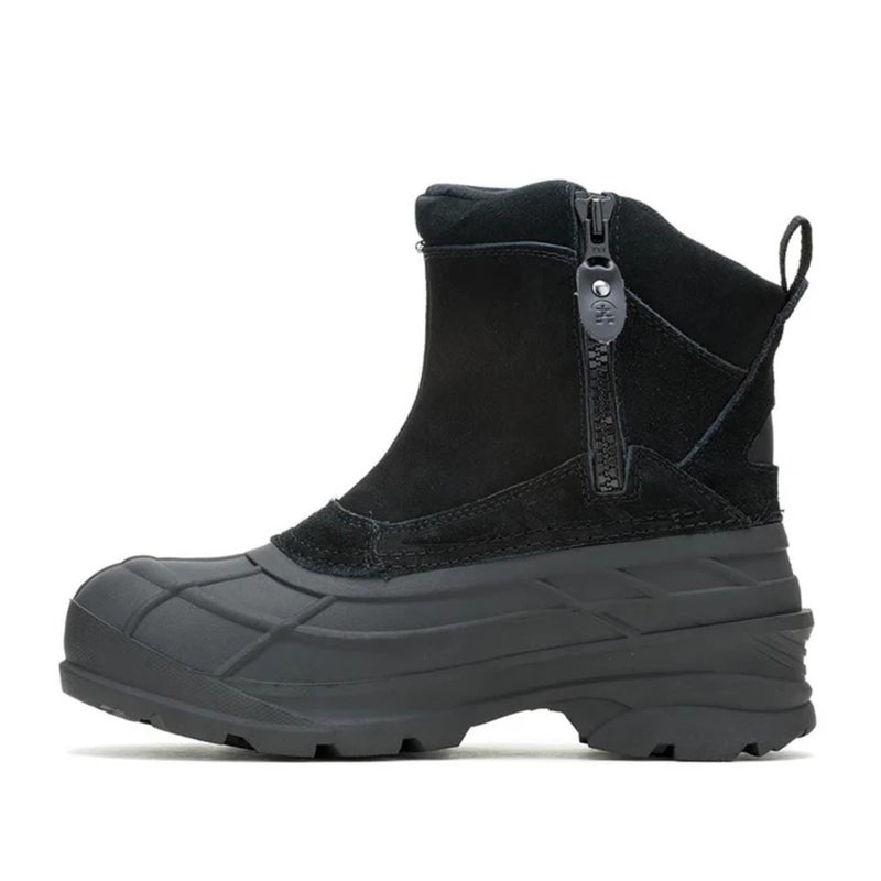 Kamik Men Waterproof Winter Boots Side Zipper Warm Insulated Suede Upper Non Slip Rubber Sole Cold Weather Outdoor Footwear, Black - 12 - Image 2