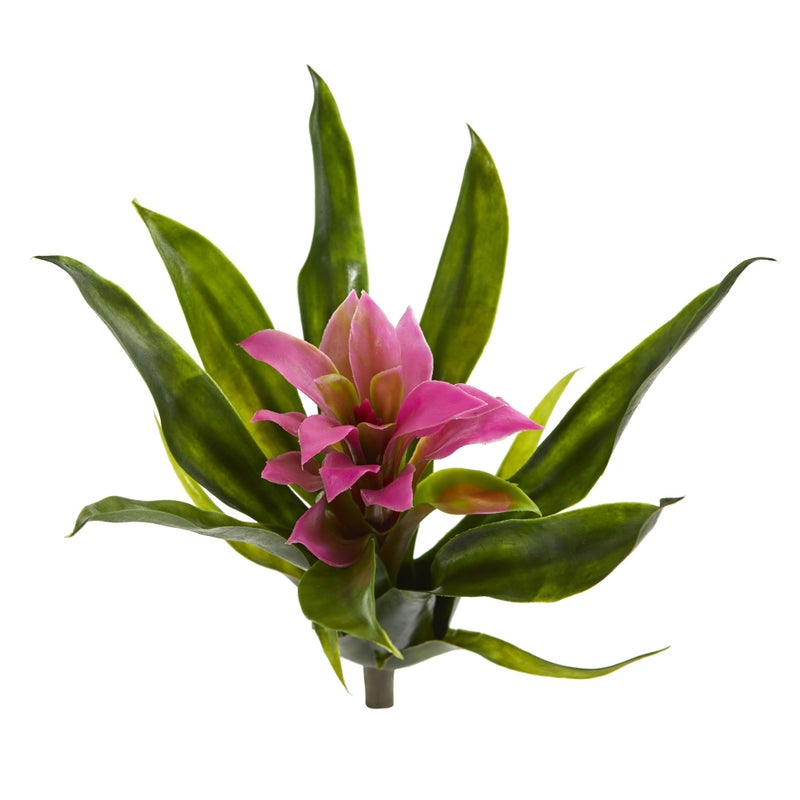 Nearly Natural Nearly Natural 11in Bromeliad Artificial Flower Stem Set of 6 