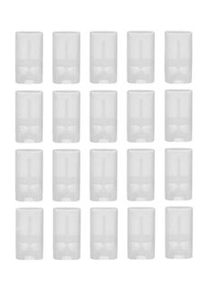 20Pcs 15Ml/0.5Oz Empty Clear Plastic Oval Lipstick Tubes Refillable Diy Homemade Deodorant Container Vials Aromatherapy Heel Balm Holder Oval Lipstick Lip Balm Lip Gloss Case