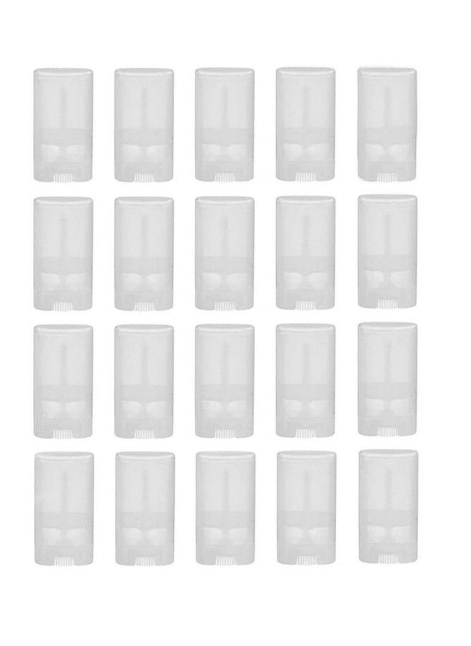 ericotry 20Pcs 15Ml/0.5Oz Empty Clear Plastic Oval Lipstick Tubes Refillable Diy Homemade Deodorant Container Vials Aromatherapy Heel Balm Holder Oval Lipstick Lip Balm Lip Gloss Case  - Image 2
