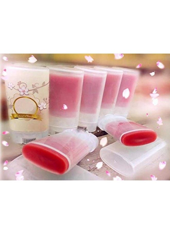 ericotry - 20Pcs 15Ml/0.5Oz Empty Clear Plastic Oval Lipstick Tubes Refillable Diy Homemade Deodorant Container Vials Aromatherapy Heel Balm Holder Oval Lipstick Lip Balm Lip Gloss Case - Image 1