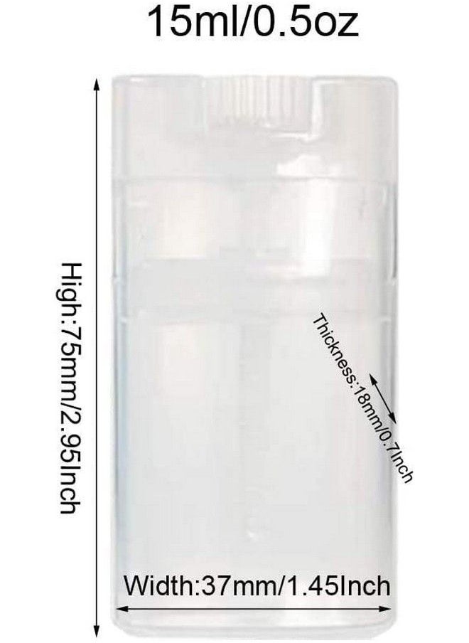 ericotry 20Pcs 15Ml/0.5Oz Empty Clear Plastic Oval Lipstick Tubes Refillable Diy Homemade Deodorant Container Vials Aromatherapy Heel Balm Holder Oval Lipstick Lip Balm Lip Gloss Case  - Image 3