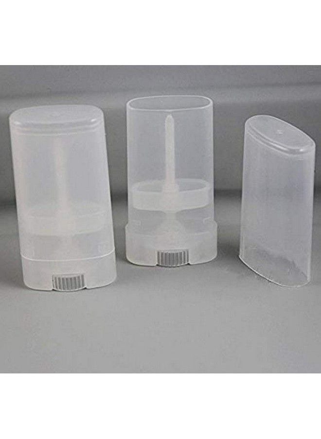 ericotry 20Pcs 15Ml/0.5Oz Empty Clear Plastic Oval Lipstick Tubes Refillable Diy Homemade Deodorant Container Vials Aromatherapy Heel Balm Holder Oval Lipstick Lip Balm Lip Gloss Case  - Image 4