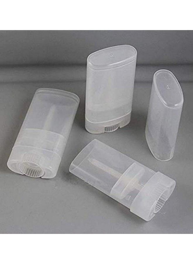 ericotry 20Pcs 15Ml/0.5Oz Empty Clear Plastic Oval Lipstick Tubes Refillable Diy Homemade Deodorant Container Vials Aromatherapy Heel Balm Holder Oval Lipstick Lip Balm Lip Gloss Case  - Image 5