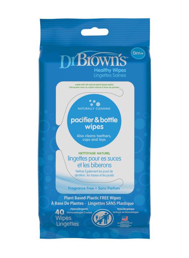 Pacifier And Bottle Wipes, Pack Of  40