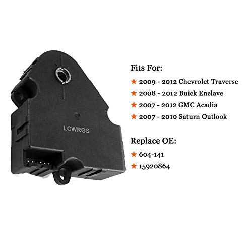LCWRGS 604-141 HVAC Blend Door Actuator Replacement for Chevy Traverse 2009-2012 | Buick Enclave 2008-2012 | GMC Acadia 2007-2012 | Saturn Outlook 2007-2010, Replaces# 15920864 - Image 2