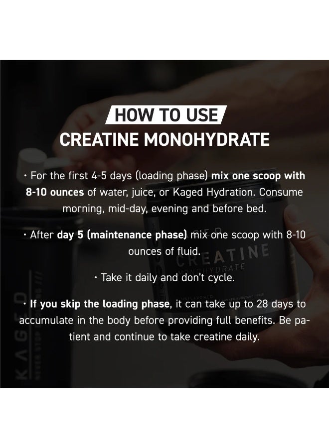 KAGED MUSCLE Kaged Creatine Monohydrate Powder | Unflavored |510 G - Image 5
