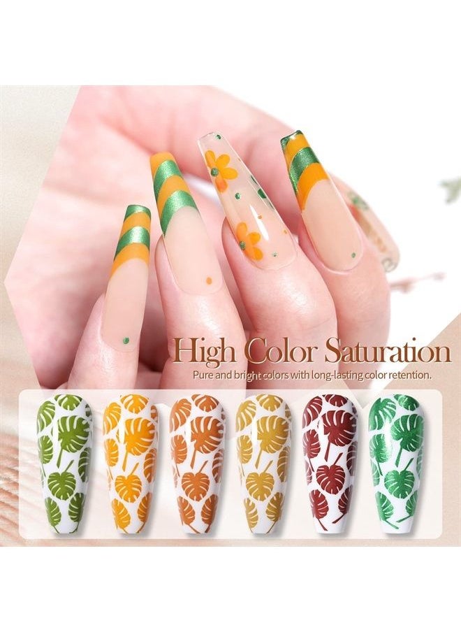Stamping Nail Polish 12Colors Fall Winter Stamping Polish Set for Stamp Nails