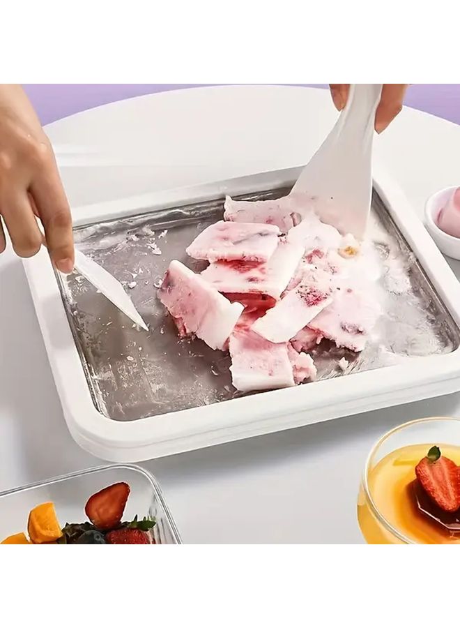 Large Beige Mini Ice Cream Maker For Home Use Make Yogurt Sorbet And Slushies - Image 3