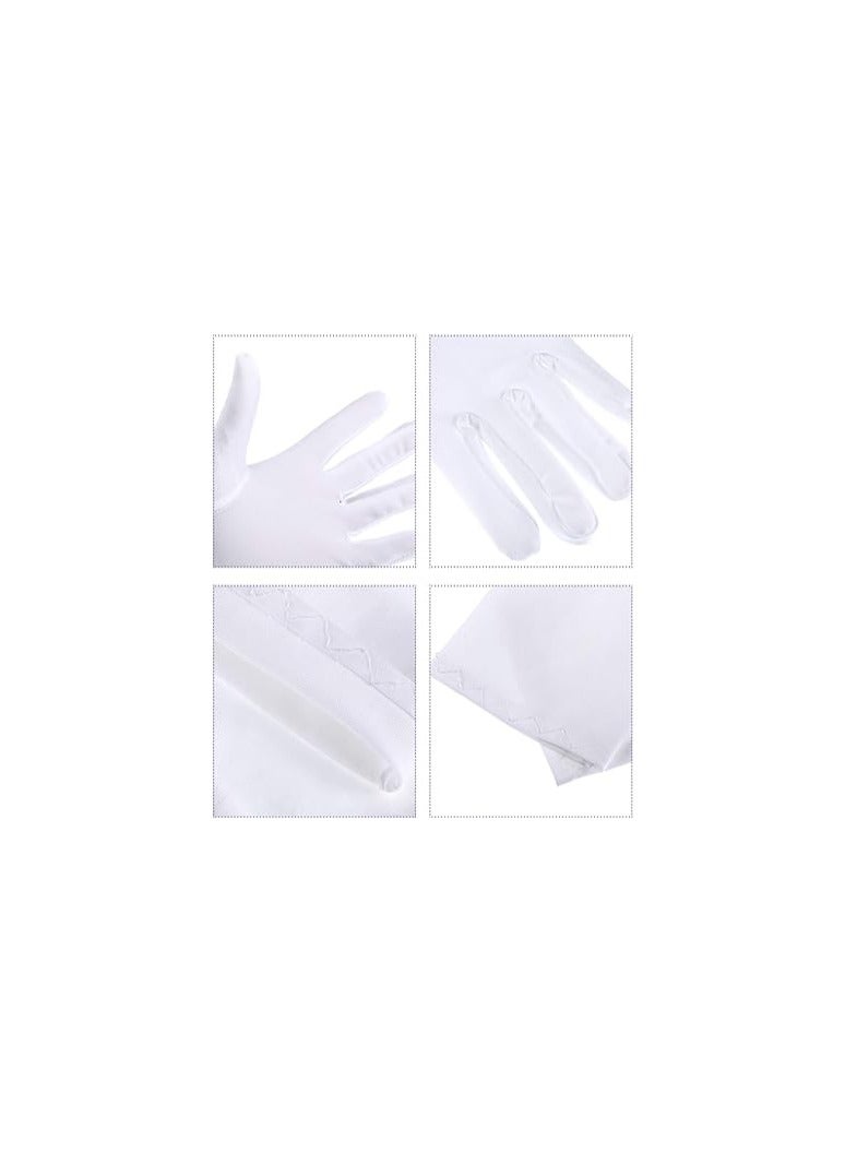 4 Pairs of Uniform Gloves for Men and Women - Costume, Dress, and Police Tuxedo Gloves for Parades, Dancing Parties, Balls, Theater Performances, and Formal Events. - Image 3
