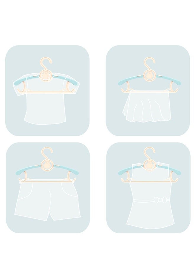 10pcs Adjustable baby hanger Baby Nursery Closet Hangers Extendable Laundry Infant Pant Hanger for Girl Boy Toddler Kids Child(Green) - Image 2
