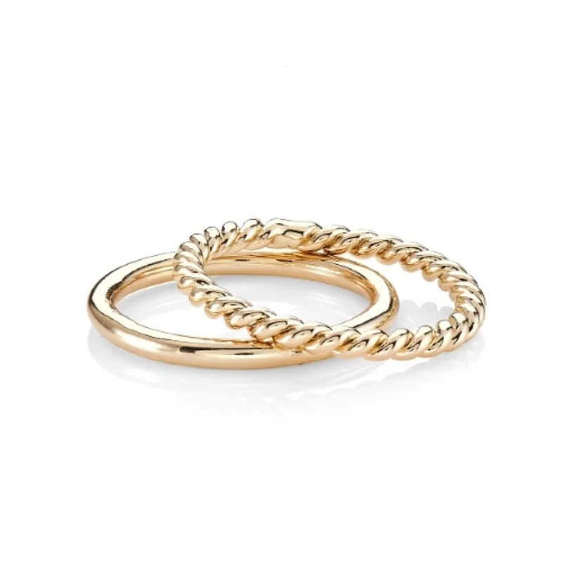 BUCKLEY LONDON LUCIA BRAIDED RING DUO