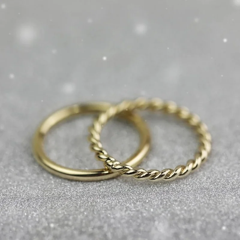 باكلي لندن BUCKLEY LONDON LUCIA BRAIDED RING DUO