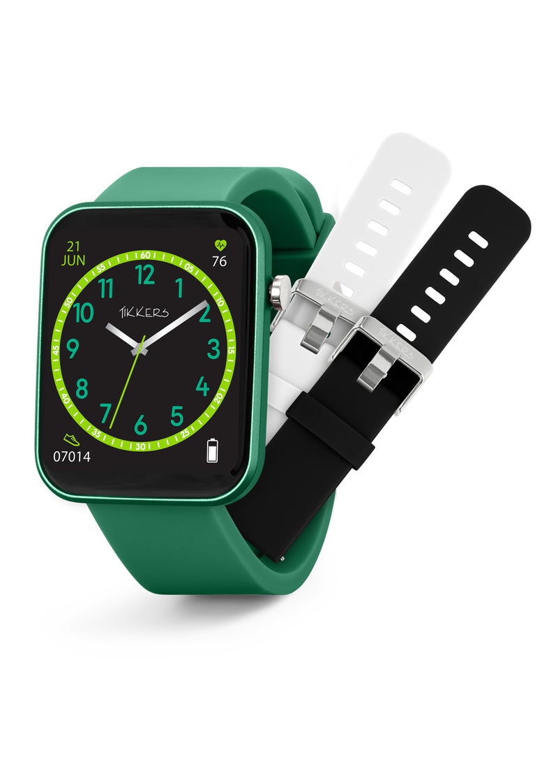 تيكرز ساعة تيكرز للأطفال سلسلة  ذكية بحزام أخضر قابل للتبديل - Image 1