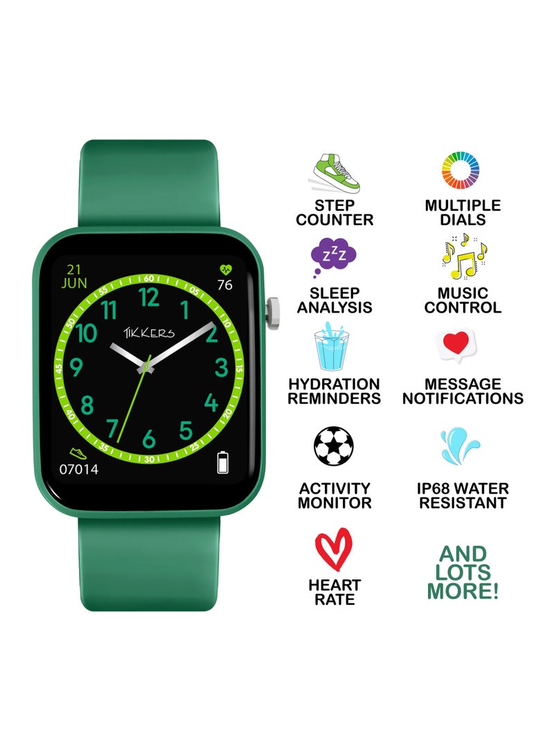 تيكرز ساعة تيكرز للأطفال سلسلة  ذكية بحزام أخضر قابل للتبديل - Image 2